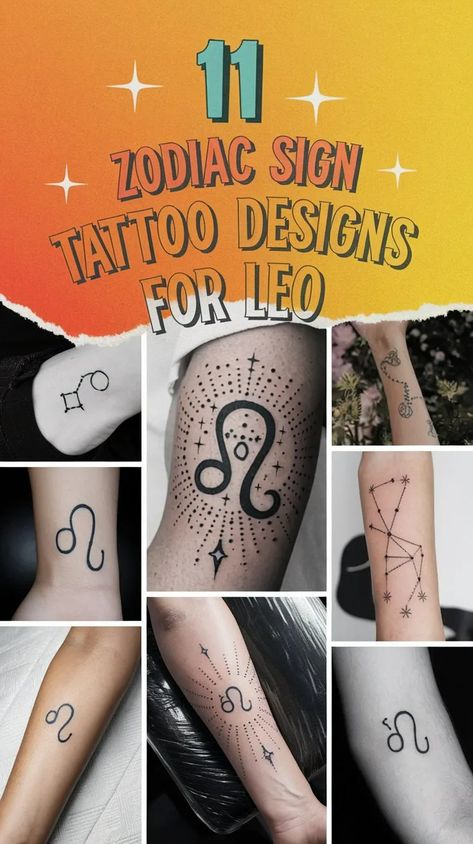 Tattoo Designs For Couples, Leo Symbol Tattoos, Zodiac Sign Tattoo, Tattoo Ideas For Couples, Zodiac Signs Leo Tattoo, Leo Constellation Tattoo, Leo Personality, Coordinates Tattoo, Lion Silhouette