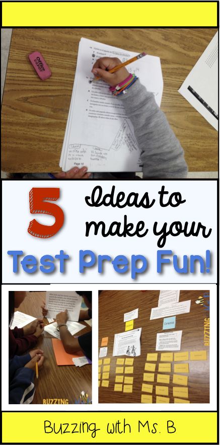 Buzzing with Ms. B: Five Ways to Keep Test Prep Fun! I really like the ideas for stations/sorts - students may not even realize that they are reviewing for the test since these activities are all games! Fun Ways To Review For A Test, Test Review Games Middle School, Test Taking Skills Elementary, Test Review Games, Fun Ways To Review For State Testing, Staar Test Prep 3rd Grade Math, State Testing Prep, Test Prep Fun, Staar Test Prep