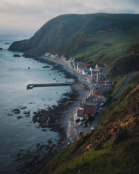 English Fishing Village, New England Fishing Village, Small Fishing Town Aesthetic, Old Seaside Town Aesthetic, Scottish Fishing Village, Irish Fishing Village, Seaside Town Art, Irish Coastal Town, Small Village Layout