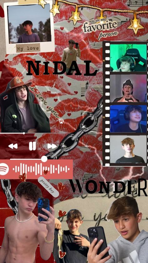 Nidal wonder wallpaper #nidalwonder #fyp Nadal Wonder, Nidal Salish, Nidal And Salish, D Wallpaper Letter Cute, Nidal Wonder, Salish Matter, Tiktok Crush, Wonder Man, Guy Pics