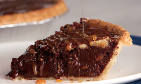 Ghirardelli Recipes, Fudge Pie Recipe, Fudge Pie, Chocolate Pecan Pie, Ghirardelli Chocolate, Chocolate Company, Chocolate Pie, No Bake Bars, Chocolate Pecan