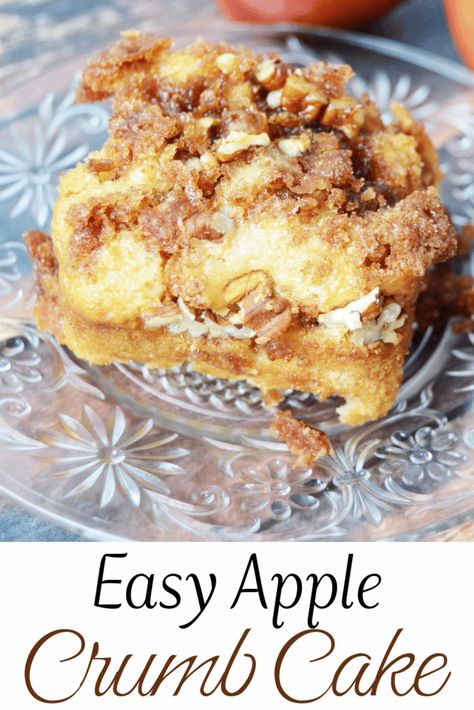 Crock Pot Breakfast Recipes, Savory Baking Recipes, Crock Pot Breakfast, Apple Crumb Cake, Apple Cake Recipe Easy, Cinnamon Crumb Cake, Dessert For Thanksgiving, Moist Apple Cake, Fruit And Chocolate