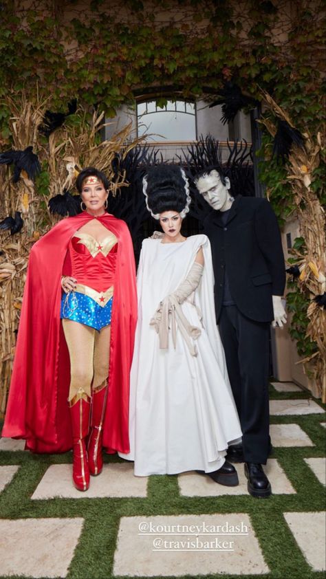 Comic Christmas, Creative Halloween Costume Ideas, Halloween Bride Costumes, Frankenstein Costume, Khloe Kardashian And Tristan, Clever Costumes, Best Celebrity Halloween Costumes, Christmas Comics, Halloween Is Coming