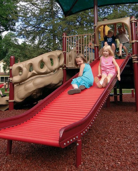 Rollerslide - Wide Slide with Individual Rollers for Sensory Experience - Landscape Structures Roller Slide, Backyard Slide, Public Playground, Kids Yard, Large Backyard Landscaping, Commercial Playground, Playground Slide, Sensory Input, Commercial Playground Equipment