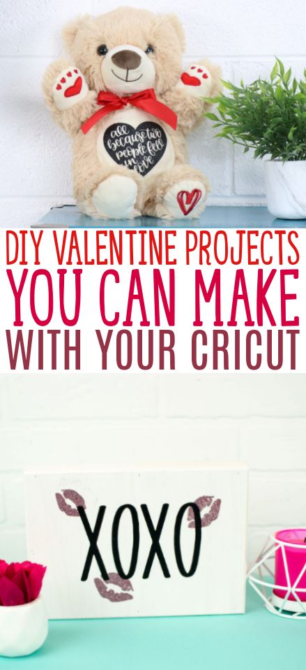 Love is in the air! Valentine’s Day is right around the corner and we’ve been gathering up ideas for making some special little gifts for the people we love. These DIY Valentine Projects You Can Make with Your Cricut are easy to make but oh so cute! Circuit Crafts, Diy Recycled Projects, Cricut Hacks, Beginner Crafts, Simple Crafts, Valentine Projects, Diy Valentine, Cricut Craft, Valentines School