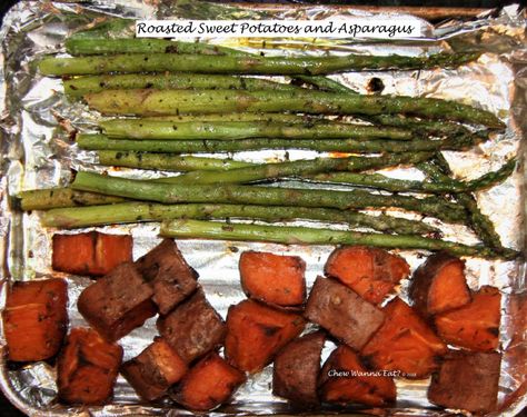 Sweet Potatoes And Asparagus, Potato And Asparagus Recipe, Oven Green Beans, Potatoes And Asparagus, Potatoes Asparagus, Quail Recipes, Asparagus Recipes Oven, Roasting Garlic In Oven, Best Asparagus Recipe