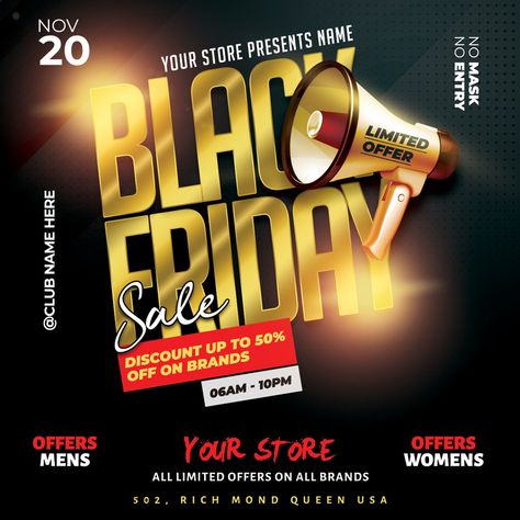 Black Friday sale discount flyer design template#pikbest#templates Discount Flyer Design, Black Friday Sale Design, Black Friday Campaign, Black Friday Sale Flyer, Black Friday Poster, Black Friday Flyer, Black Friday Design, Black Friday Sale Banner, Christmas Graphic Design