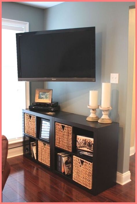 Cube Shelf, Apartment Decorating On A Budget, Diy Apartment Decor, Cube Organizer, Small Apartment Decorating, Living Room Tv Wall, Baby Shower Decor, Living Room Tv, Apartment Living Room