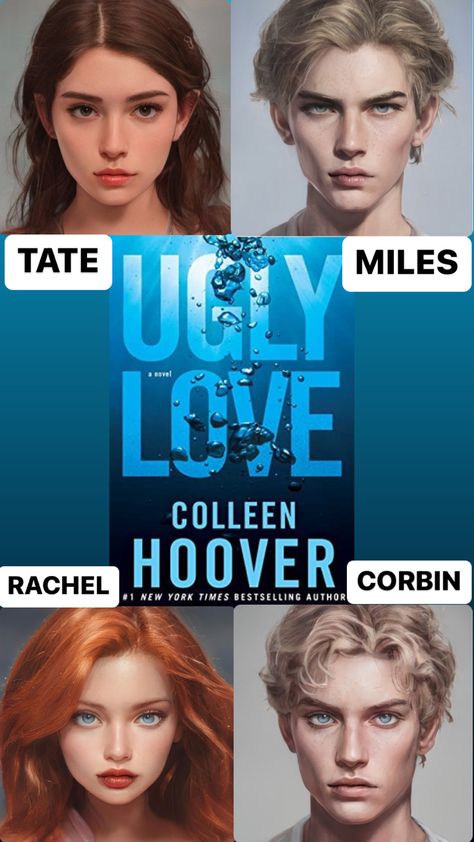 Characters of ugly love by Colleen Hoover Ugly Love Characters, Ugly Love Book Aesthetic, Love Book Aesthetic, Ugly Love Aesthetic, Ugly Love Book, Childhood Friends Quotes, Book Aesthetic Wallpaper, Ugly Love Colleen Hoover, Emotional Books