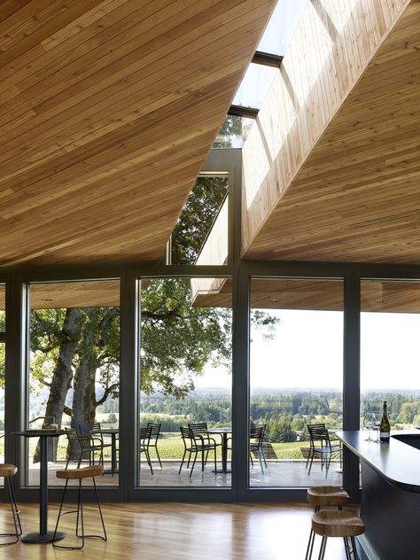 Gallery of Tasting Room at Sokol Blosser Winery / Allied Works Architecture - 12 Wineries Architecture, Winery Tasting Room, Wine Tasting Room, Architecture Art Design, Cellar Door, Hall Design, Earthship, Wine Room, Tasting Room