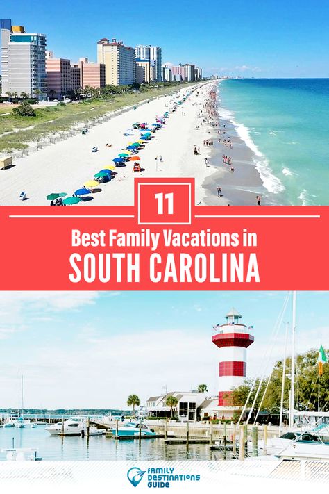 Usa Vacation Destinations, Visit South Carolina, Beach Vacation Ideas, Best Family Vacation Spots, Best Family Beaches, South Carolina Vacation, South Carolina Travel, Best Places To Vacation, Southern Travel