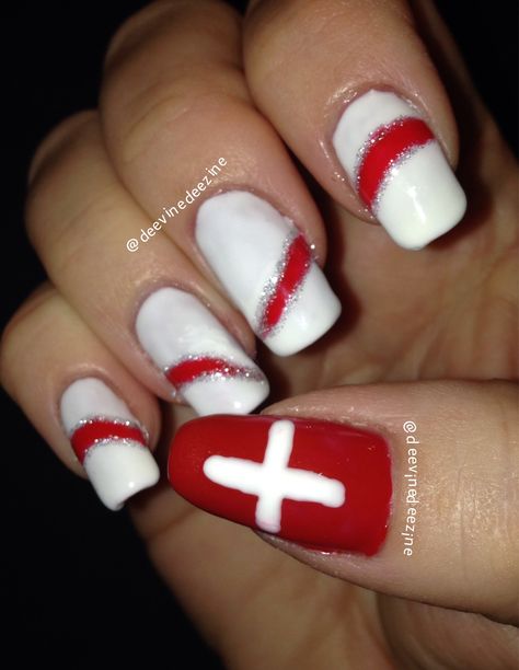 Olympic nails, Swiss nail art, Sochi nails, Switzerland Swiss Nails, Swiss Nail Art, Switzerland Nails, Swiss Souvenirs, Sensationail Gel Polish, Olympic Nails, Switzerland Memes, Image Nails, Nail Art Images