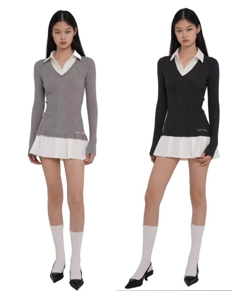 Sixth Form Outfits, Secretary Outfits, My Lifestyle, 2000s Outfits, Estilo Preppy, Pleated Mini Dress, Dolce E Gabbana, 가을 패션, Basic Outfits