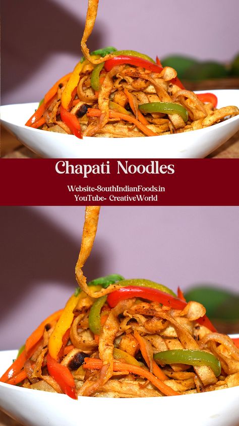 #creativeworld #creativeworldrecipes #indianfood #tamilnaducuisine #indianrecipestamil #southindianfood #southindianrecipes #tamilnadurecipes #10minrecipes #kongunadurecipes #breakfastideas #breakfast #breakfastrecipe #dinnerideas #dinnerrecipe #chapatirecipes #chapathinoodles #chapatinoodles #weightlossrecipes Leftover Chapati Recipe, Chapathi Recipe, Chapati Recipes, Quick Cooking Recipes, Instant Breakfast, Chapati, World Recipes, Quick Cooking, Noodle Recipes