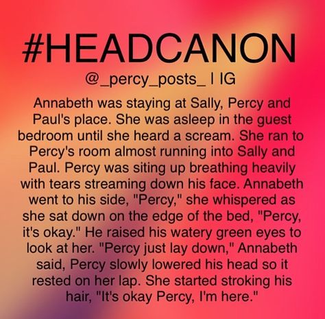 Awww so sweet annebeth Percabeth Headcanon, Percy Jackson Annabeth Chase, Percy Jackson Ships, Zio Rick, Percy Jackson Head Canon, Percy And Annabeth, Percy Jackson Quotes, Percy Jackson Fan Art, Percy Jackson Characters