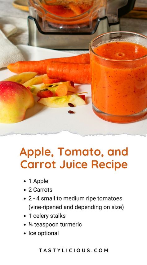 Apple, Tomato and Carrot Juice Recipe | Apple Carrot Tomato Juice | tomato carrot juice benefits | tomato and carrot juice benefits for skin | carrot and tomato juice for weight loss | Carrot and Apple Juice Recipe | Refreshing Tomato Carrot Juice | Best Carrot Juice Recipes Eating Carrots Everyday, Tomato Juicing Recipes, Tomato Juice Recipes Juicer, Tomatoe Juice Recipe, Easy Tomato Juice Recipe, Fresh Tomato Juice Recipe, Tomato Smoothie Recipes, Carrot Juice Recipes, Healthy Juice Recipe