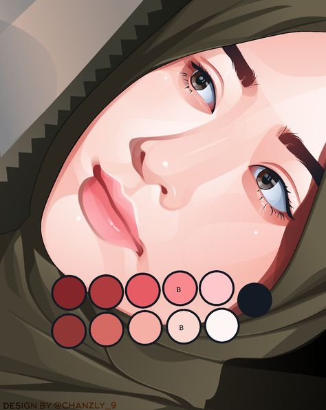 Ig chanzly_9 Vexel Art Color Palette, Vexel Art Palette, Vector Art Color Palette, Vector Art Skin Color Palette, Skin Pallet, Skin Palette, Vexel Art, Digital Art Tutorial Beginner, Vector Portrait Illustration