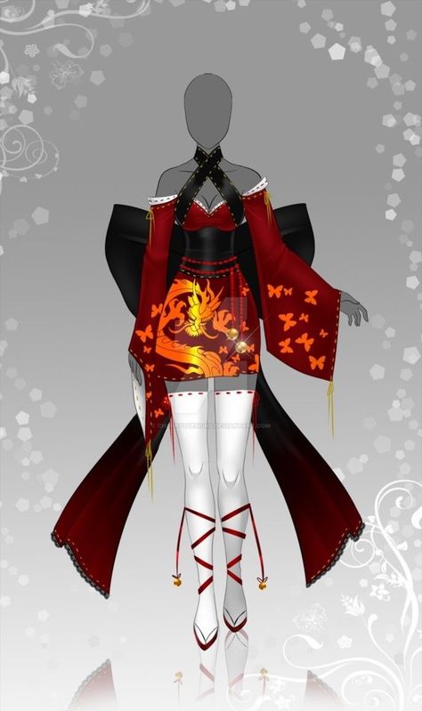 Outfit Art Reference, Outfit Design Drawing, Cherrysdesigns Deviantart, Outfit Adoptables, Draw Your Character, Royal Outfit, Outfit Art, Manga Clothes, Clothing Sketches