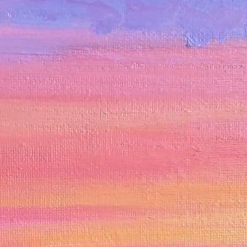 Sunset Background Painting Easy, Sunset Pink Painting, Easy Pink Sunset Painting, Light Sunset Painting, Pink Beach Sunset Painting, Pink And Orange Sunset Painting, Acrylic Paint Sunset, Pastel Sunset Painting, Pink Sunrise Painting