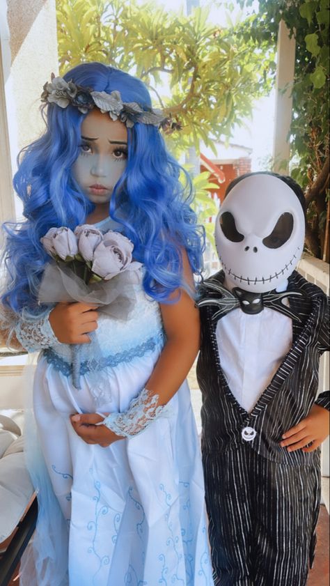 Corpse Bride , Jack Skeleton, Tim Burton Sister Costume Ideas, Brother Sister Costumes, Sister Costumes, Corpse Bride Costume, Jack Skeleton, Bride Costume, Corpse Bride, Halloween 2024, Baby Halloween Costumes