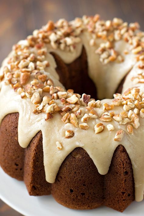 Banana Bread Bundt Cake, Banana Bundt Cake Recipe, Banana Bread Bundt, Caramel Glaze Recipe, Bundt Cake Mix, Banoffee Cake, Banana Bundt Cake, Banana Bundt, Easy Bundt Cake