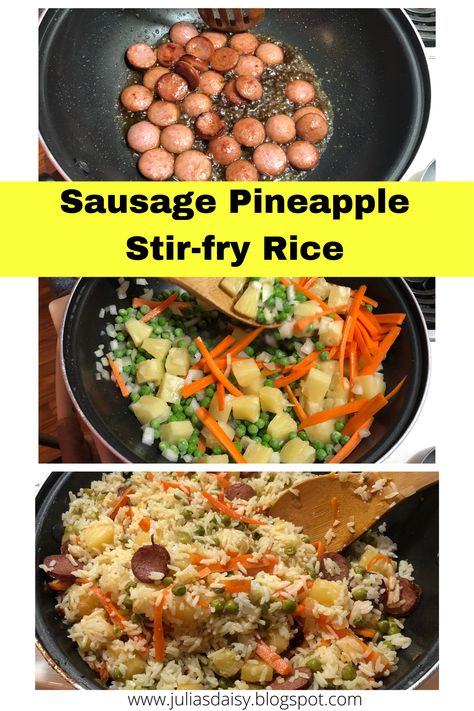 Chicken Pineapple Sausage Recipes, Aidells Pineapple Bacon Sausage Recipes, Pineapple Bacon Chicken Sausage Recipes, Pineapple Sausage Recipes Dinners, Pineapple Sausage Recipes, Sausage Pineapple, Pineapple Sausage, Damn Delicious Recipes, Sausage Stir Fry