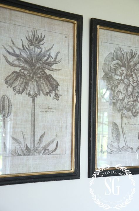 French Country Wall Art, Wall Groupings, Framed Botanical Prints, Dining Room Art, Dining Room Makeover, Farmhouse Dining Room, Dining Room Walls, Neutral Decor, Botanical Wall Art