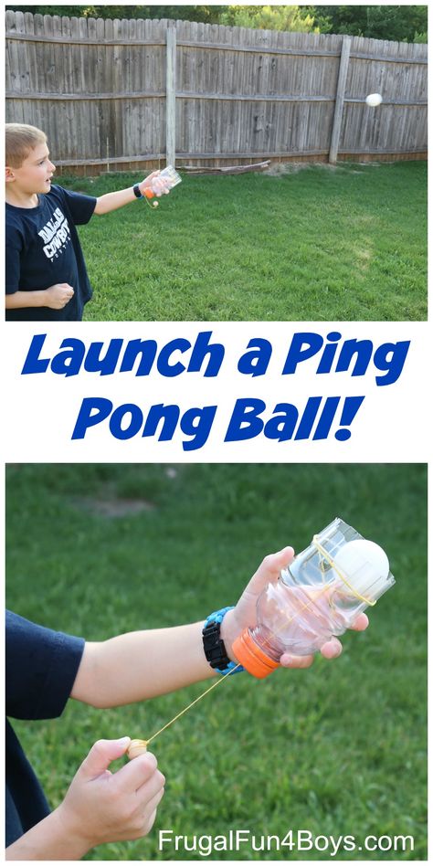 DIY Ping Pong Ball Shooter Ball Launcher, Ping Pong Balls, Bows Diy, Homemade Toys, Diy Projects For Kids, Stem Learning, Crafts For Boys, Easter Hair, Diy Easter