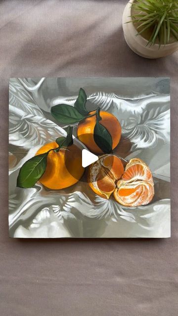 Ishu Jain on Instagram: "Took me forever to paint this, but I love how it turned out ☺️🍊🧡

Sold
8*8” inches, Acrylic on Wood Panel

#oranges #acryliconwoodpanel #stilllifepainting #realisticart #artforsale #acrylicpainting" Acrylic On Wood, Realistic Art, Wood Panel, Still Life Painting, Drawing Tips, Wood Paneling, Acrylic Painting, I Love, Turn Ons