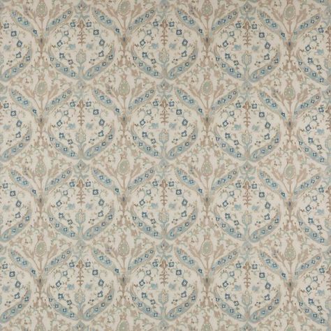 Yasamin, old blue - Cowtan & Tout Design Library Persian Tiles, Colefax And Fowler, Ogee Pattern, Blue Jade, Design Library, Jewel Colors, Paisley Fabric, Curtain Fabric, Pattern Books