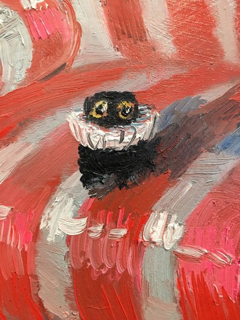 Smol Cat, Vanessa Stockard, Black Cat Painting, Cat Paintings, Arte Grunge, Painting Cat, A Black Cat, Arte Sketchbook, Wow Art