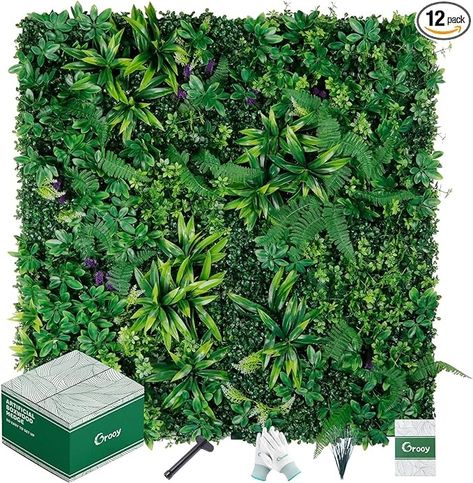 Amazon.com : Grooy Artificial Boxwood Panels, Grass Wall Panels 20"x20"(12pcs), Privacy Hedge Fence Screen with UV Protection, Fake Greenery Backdrop for Indoor Wedding and Outdoor Garden Backyard : Patio, Lawn & Garden Hedge Fence, Fake Greenery, Greenery Backdrop, Grass Backdrops, Fence Screen, Privacy Hedge, Boxwood Hedge, Grass Wall, Green Wall Decor