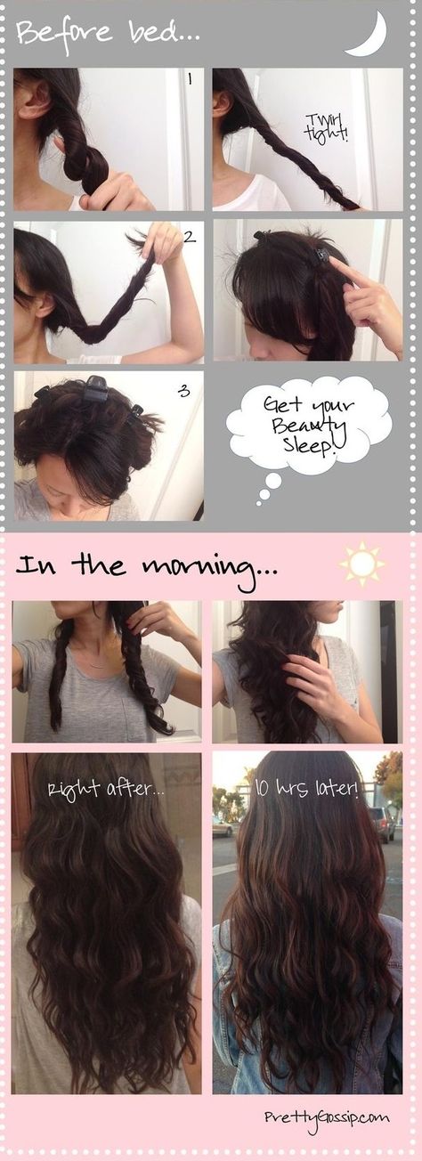 Curls Without Heat, Curls No Heat, Curl Your Hair, Makeup Tip, Short Hairstyle, No Heat, Bad Hair, Hair Skin, About Hair