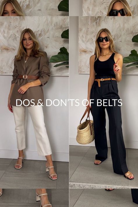 Wide Belt Outfit Dresses, Belts Outfit Women, Long Belt Outfit, Black Pants Brown Belt Outfit Women, Jumpsuit With Belt Outfit, Belt And Dress Outfit, Belt For Women Fashion, Woman Belt Fashion, Dresses With Belt Outfit