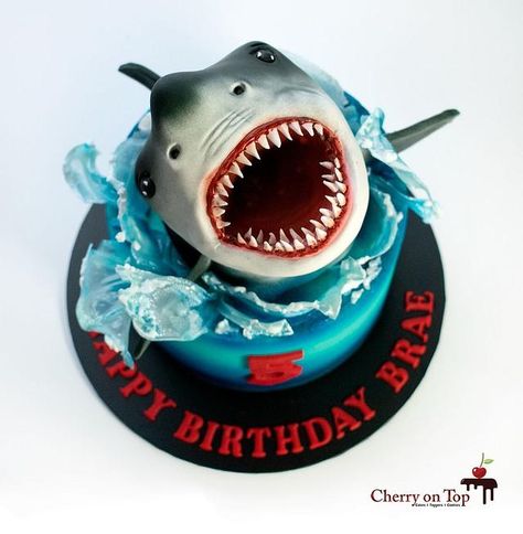 Megladon Shark Cake, Megalodon Birthday Cake, Shark And Dinosaur Cake, Megalodon Party, Sharknado Cake, Shark Food Ideas, Shark Cakes For Kids Boys, Jaws Cake, Shark Week Party Ideas