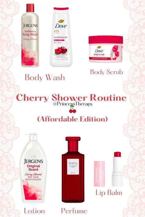 Elevate your self-care routine with the irresistible allure of cherry-scented goodness. Explore the perfect blend of indulgence and rejuvenation – discover the magic of our cherry-scented shower essentials today! 🍒✨ #CommissionsEarned #CherryScent #ShowerRoutine #SelfCareMagic #PamperYourself #ShowerEssentials #BodyCareRoutine #AromatherapyShower #DailyRituals #BeautyRituals #CherryFragrance #SelfCareMustHaves Moisturizing Body Scrub, Cherry Scent, Shower Essentials, Fragrances Perfume Woman, Cherry Candy, Basic Skin Care Routine, Diy Body Care, Perfume Scents, Perfume Lover