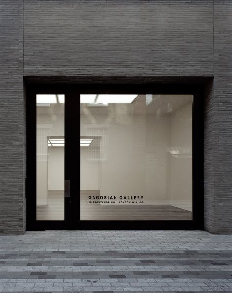 Caruso St John's Gagosian Grosvenor Hill gallery opens Window Signage, Gagosian Gallery, Shop Facade, Storefront Design, Clinic Design, Entrance Design, Shop Fronts, Wayfinding Signage, Retail Interior