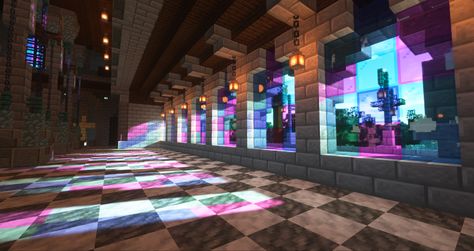 Minecraft Stain Glass Window, Minecraft Stain Glass Design, Minecraft Stained Glass Window Designs, Stained Glass Minecraft, Minecraft Stained Glass Window, Minecraft Stained Glass Designs, Interior Minecraft, Modern Minecraft Houses, Glass Building