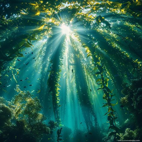 "Underwater Sunlit Forest: A #serene underwater realm illuminated by #sunlight piercing through a #canopy of lush, aquatic foliage. #underwater #forest #serenity #aquatic #aiart #aiphoto #stockcake ⬇️ Download and 📝 Prompt 👉 https://stockcake.com/i/underwater-sunlit-forest_614279_851849" Light Under Water, Underwater Cathedral, Underwater Reference, Underwater Lake, Underwater Forest, Deep Underwater, Underwater Realm, Sunlit Forest, Digital Architecture