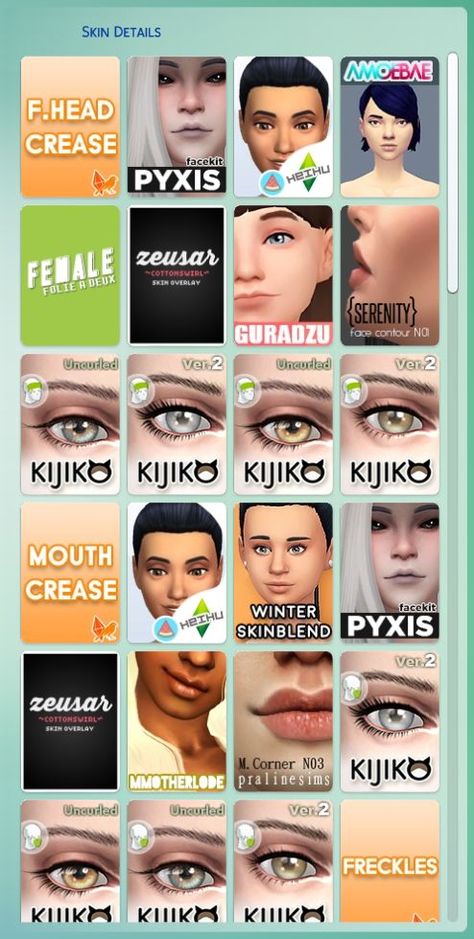 Tidy Details Sims 4, Sims 4 Cc Lip Pericing, Sims 4 Cc Filters, Sims 4 Mods Skin Details, Cc Skin Details, Ts4 Cas Mods, Sims 4 Cc Details, Sims 4 Cc Skin Details Maxis Match, Ts4 Cc Tattoos