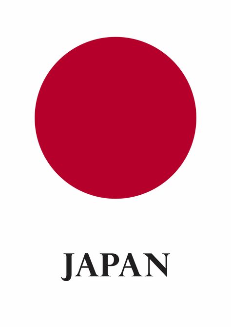 The hinomaru, circle of the sun in japanese flag art print Japan Flag Art, Sun In Japanese, Japanese Flag, Japan Flag, Flag Art, Block Wall, Posters Art Prints, Poster Art, Color Block