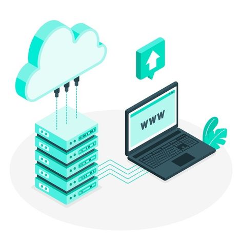 Cloud hosting concept illustration | Free Vector #Freepik #freevector #technology #cloud #website #network Virtual Private Server, Cloud Data, Hybrid Cloud, Data Backup, Business Continuity, Business Data, Ex Machina, Cloud Services, Web Hosting Services