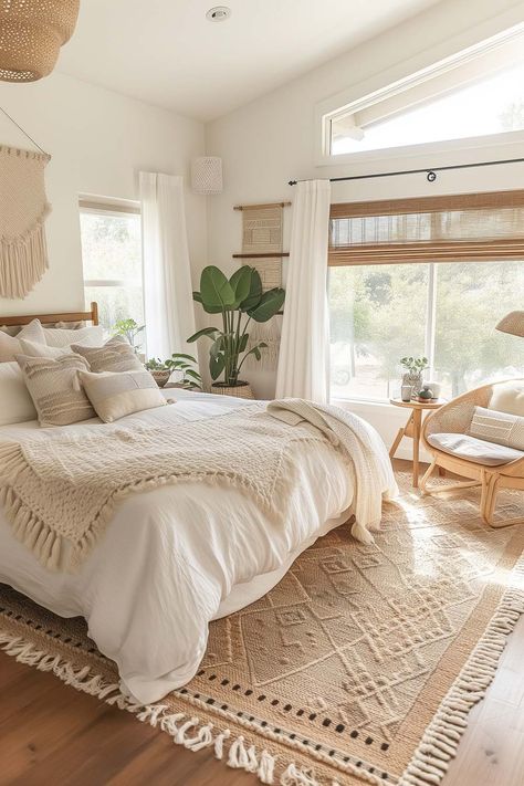 19+ Boho Bedroom Ideas for a Cozy and Dreamy Retreat - VIV & TIM Lots Of Plants, Bedroom Decor Inspiration, Bedroom Decor Cozy, Casa Vintage, Bohemian Bedroom Decor, Redecorate Bedroom, Bedroom Refresh, Room Makeover Bedroom, Chic Bedroom