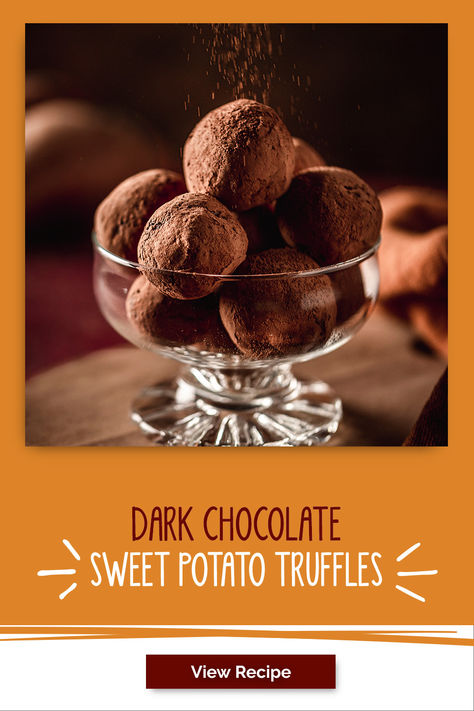 Summer sweetness in every bite! Dive into these Dark Chocolate Sweet Potato Truffles, crafted with American Sweet Potatoes, for a rich, nutritious treat. Perfect for indulging during those sunny days and summer celebrations. Recipe by @muriellebanackissa Truffle Sweet Potatoes, Sweet Potato Chocolate Mousse, Vegan Sweet Potato Chocolate Cake, Lentil Sweet Potato Curry, Dark Chocolate Orange Truffles, Dark Chocolate Truffles, Cooking Sweet Potatoes, Summer Celebration, Chocolate Cinnamon