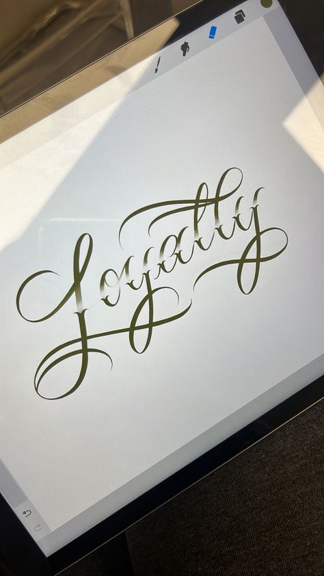 #scripttattoo #scriptfonts #masvidatattoos #letters #lettering #letteringart #loyalty #tattooideas Loyalty Out Values Everything Tattoo Design, Loyalty Drawing, Loyalty Tattoo Designs, Typographic Tattoo, Tattoo Word Fonts, Loyalty Tattoo, Strength Tattoo, Happy Birthday Quotes Funny, Word Fonts