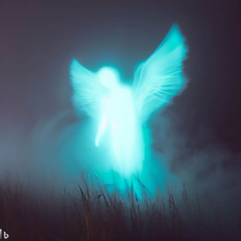 Glowing blue angel floating #Angel #glowing Angelic Horror, Blue Glow Aesthetic, Angel Depiction, Blue Angel Aesthetic, Angel Aesthetics, Faceless Angel, Dark Angelcore, Space Angel, Angel Y2k