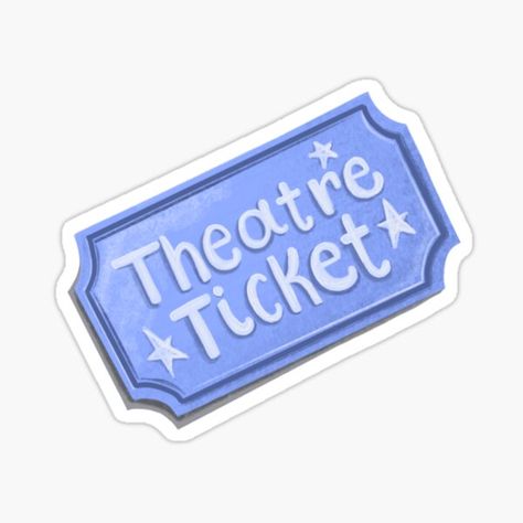 Theatre Ticket Design, Theatre Ticket, Cinema Ticket, Ticket Design, Theater Tickets, Design Sticker, Buy Lights, Adventure Book, Aesthetic Stickers