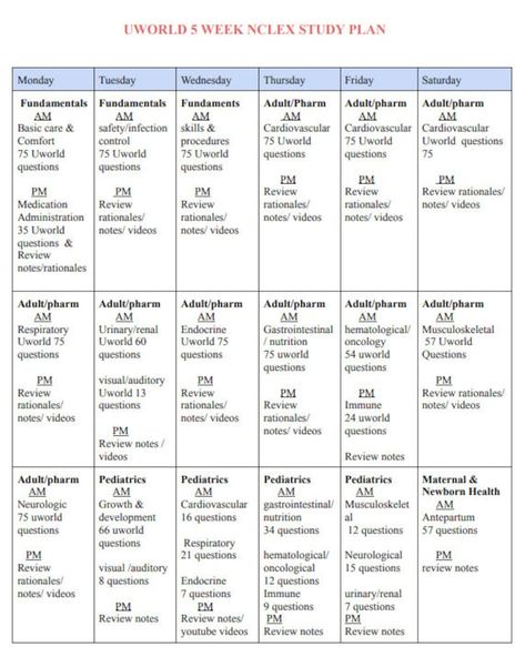 5 Week NCLEX Study Plan Uworld 2 Page | Etsy Canada Nclex Study Guide Schedule, Uworld Nclex Study Plan, Nclex Study Guide Cheat Sheets 2023, Nursing Study Plan, Nclex Study Plan Calendar 4 Weeks, Saunders Nclex Study Plan, Nclex Next Gen Study Plan, Nclex Study Plan Calendar, Nclex Study Guide Cheat Sheets