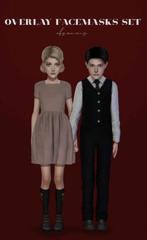 OVERLAY FACEMASKS SET | obscurus-sims on Patreon Mods Sims 4, Sims 4 Decades Challenge, The Sims 4 Skin, The Sims 4 Packs, Sims 4 Children, Sims 4 Cc Skin, Sims 4 Dresses, Sims 4 Characters, Sims 4 Toddler