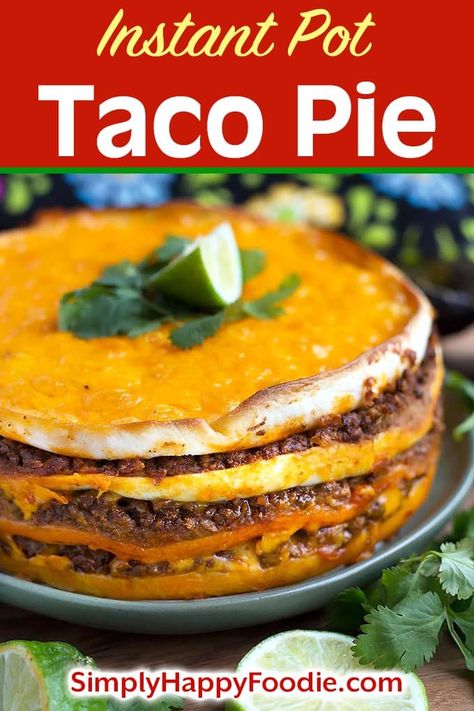 Hamburger Recipes For Dinner, Taco Pie, Pot Recipes Healthy, Homemade Dinner Recipes, Pot Recipes Easy, Best Instant Pot Recipe, Healthy Instant Pot Recipes, Electric Pressure Cooker, Instant Pot Dinner Recipes